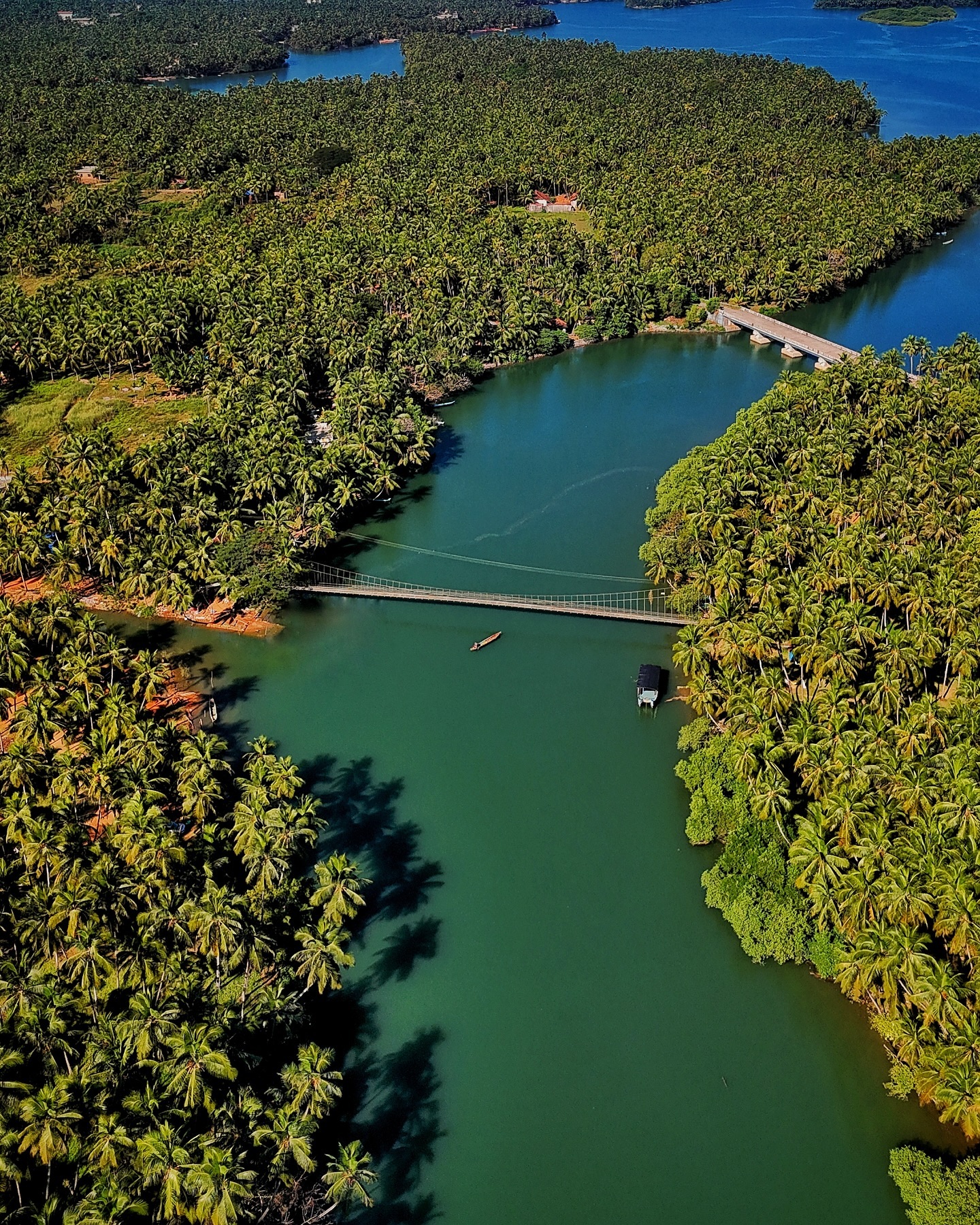 Kemmannu Hanging Bridge and backwaters